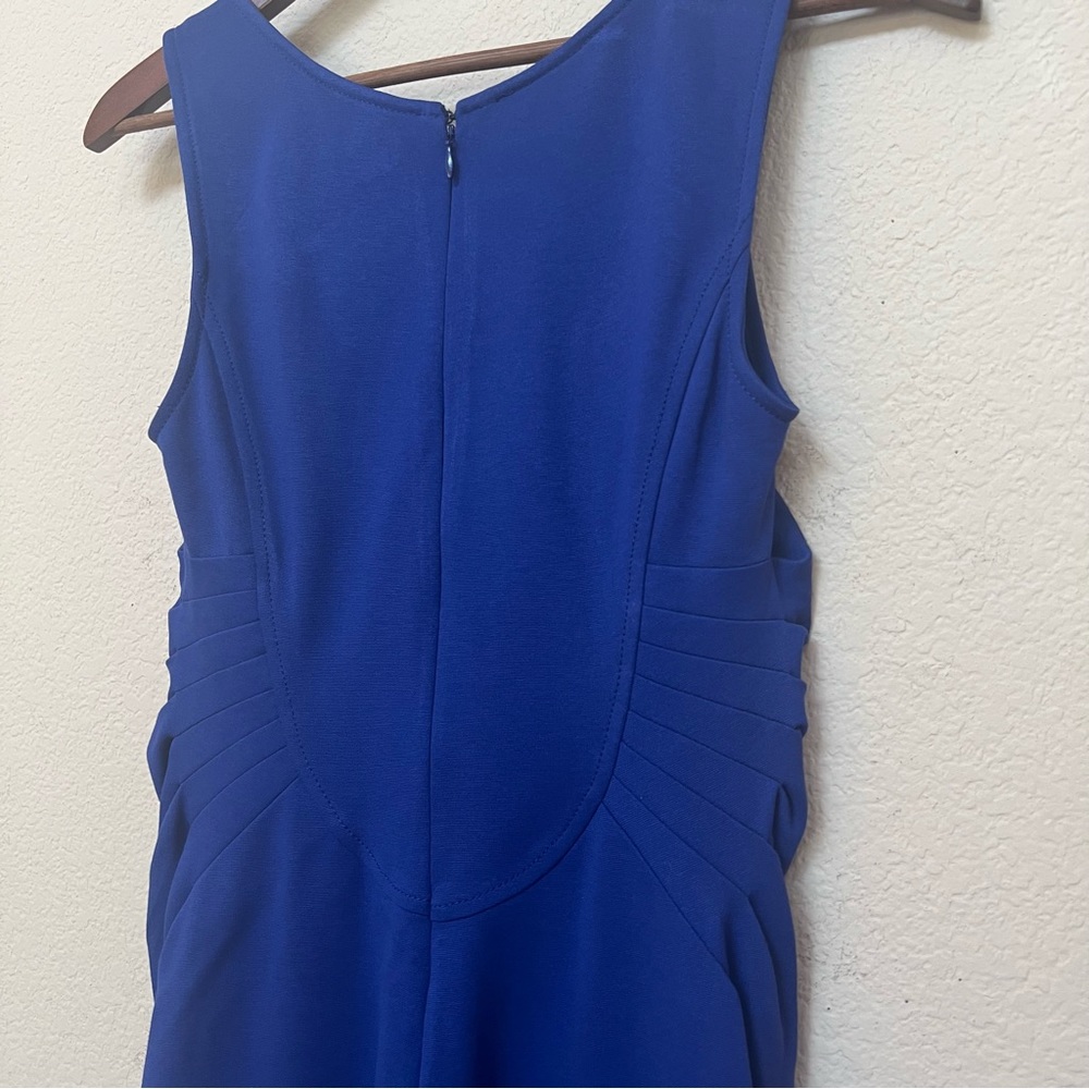 Armani Collezioni Blue Side Ruched Sleeveless Dress B19/20 - Picture 5 of 10